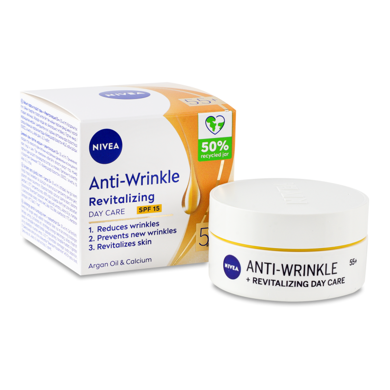 Крем д/обличчя проти зморшок+ревіталізація 55+ денний 50мл Nivea