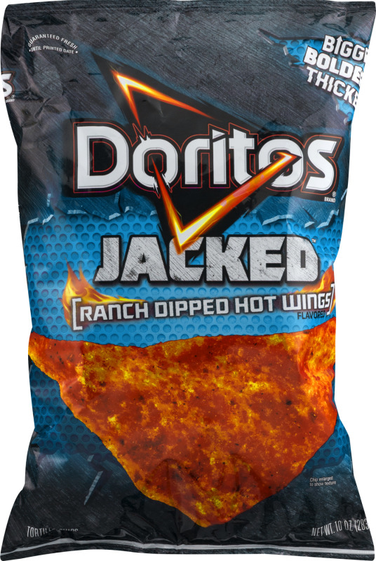 Doritos Jacked Tortilla Chips Ranch Dipped Hot Wings Flavored Doritos