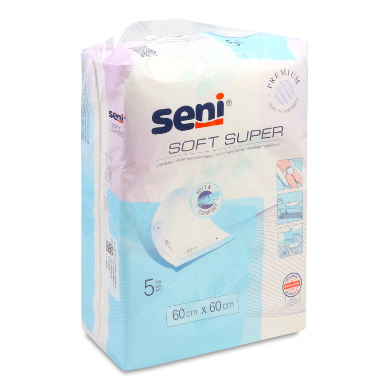 Пелюшки гігієнічні Софт 60*60см 5шт Сені