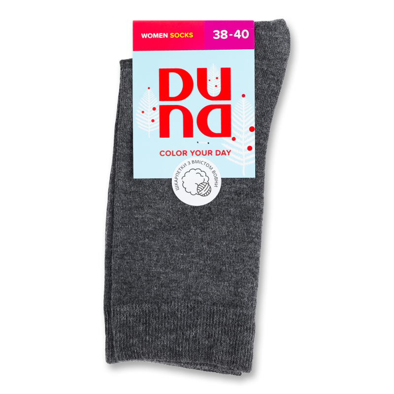 Шкарпетки жіночі темно-сірі класичні р.23-25 Duna