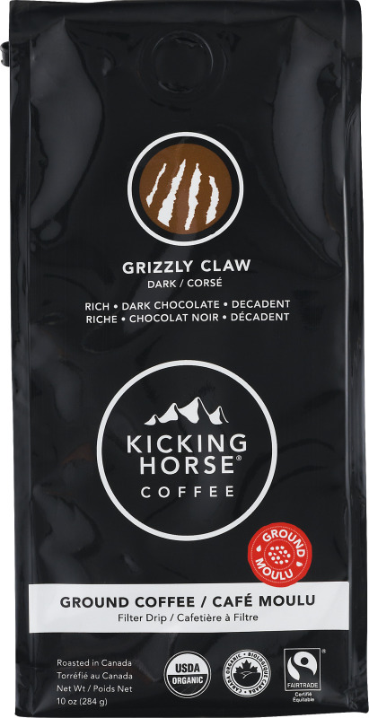 Kicking Horse Coffee Grizzly Claw Dark Ground Kicking Horse Coffee ...