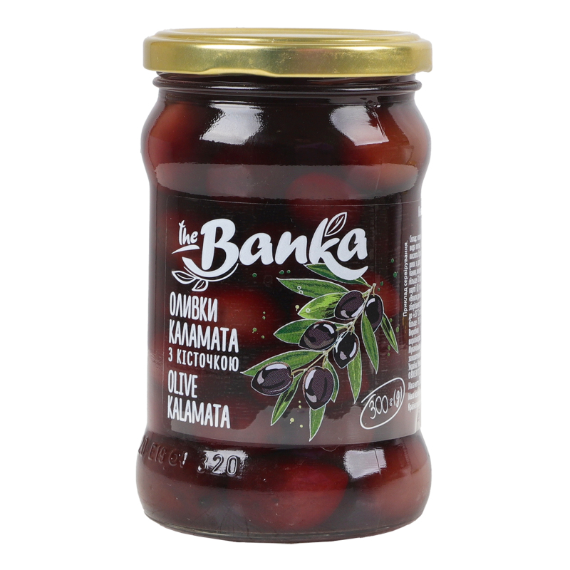 Оливки з кісточкою стерилізовані Каламата the Banka с/б