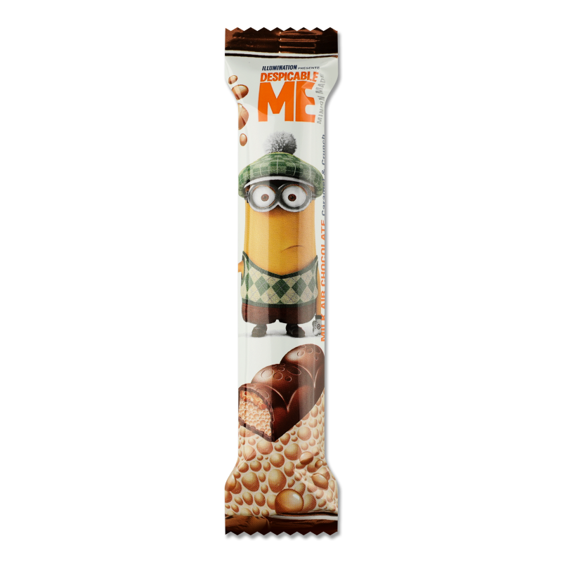 Шоколад Міньйони Caramel&Crunch молочний пористий 33г Любимов Kids