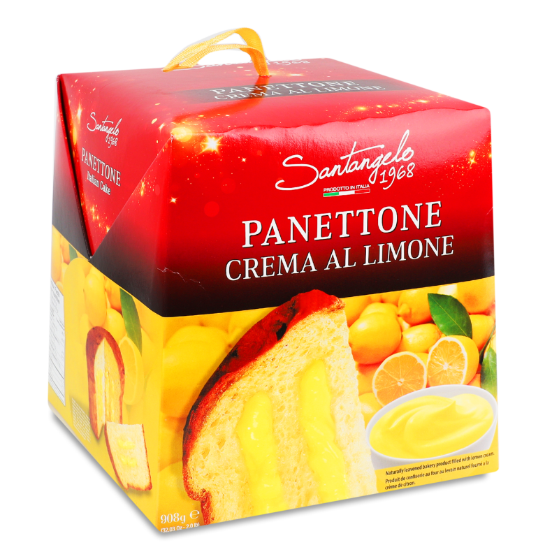 Паска Панеттоне з лимонним кремом 908г коробка Santangelo