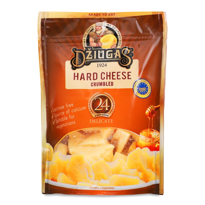 Сир Delicate 24місяці витримки колотий 40% 100г Dziugas