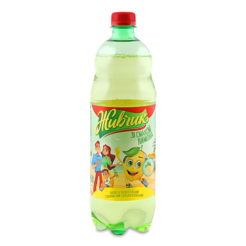 Вода солодка Живчик Лимон 1л пет Оболонь