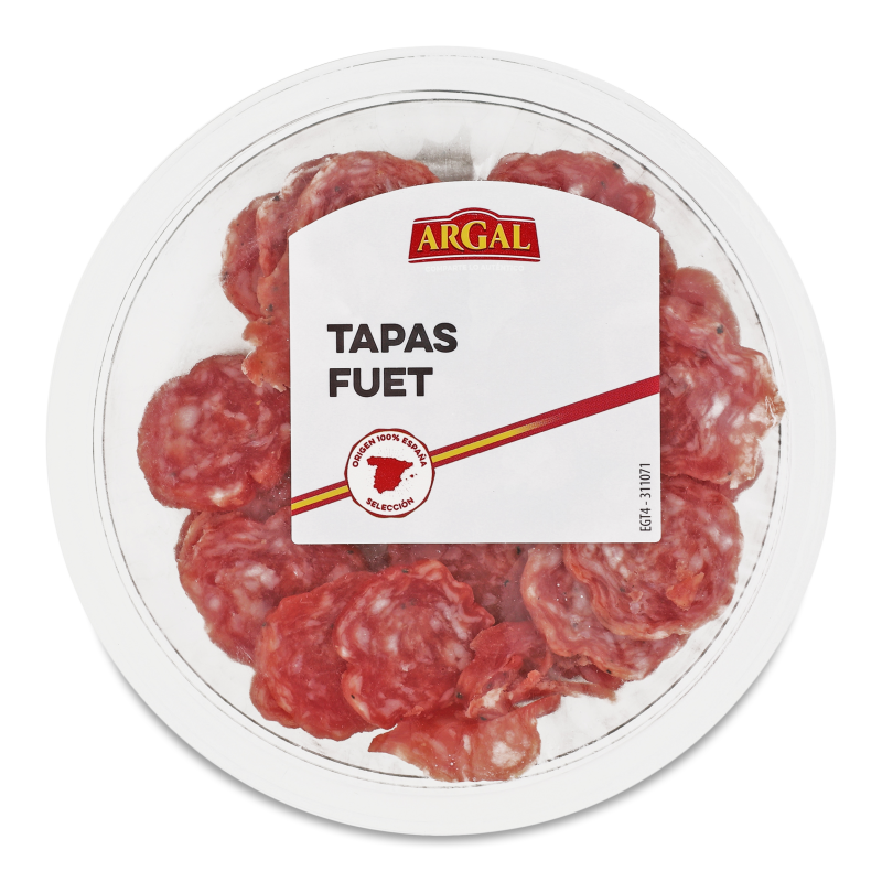 Ковбаса Tapas Fuet Extra с/в 80г нарізка газ/уп Argal