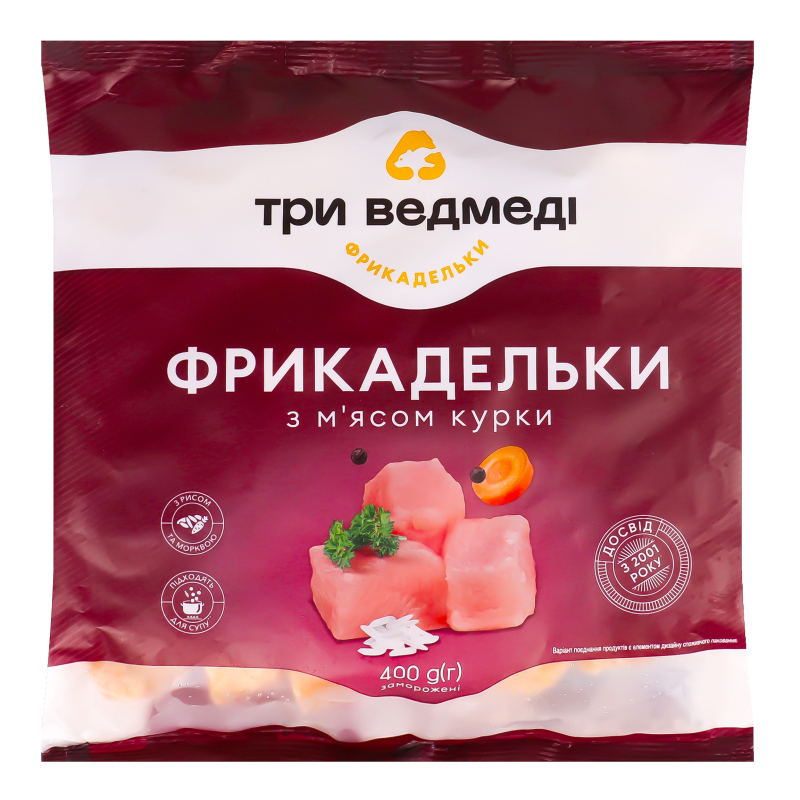 Фрикадельки з м'ясом курки Три Ведмеді м/у