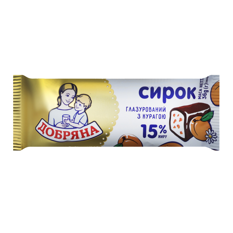 Сырок глазированный 15% с курагой Добряна м/у 36г Добряна ...