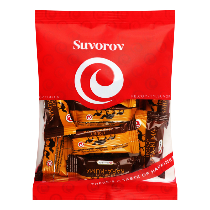 Цукерки глазуровані з пралінеподібним корпусом Легенди Кара-Кума Suvorov м/у