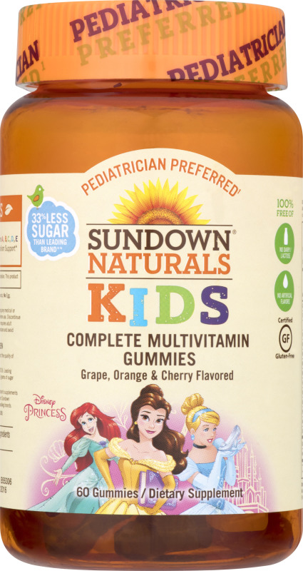 Sundown Naturals Kids Complete Multivitamin Gummies Disney Princess ...