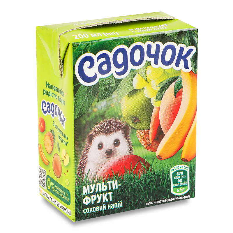 Нектар Мультифрукт 0,2л т/п Садочок
