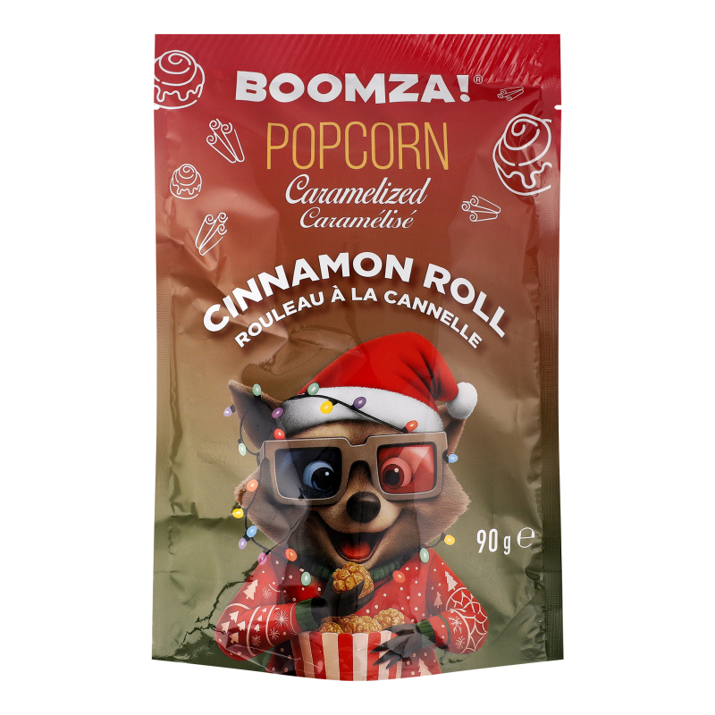 Попкорн карамелізований зі смаком булочки з корицею та заварним кремом Boomza! д/п