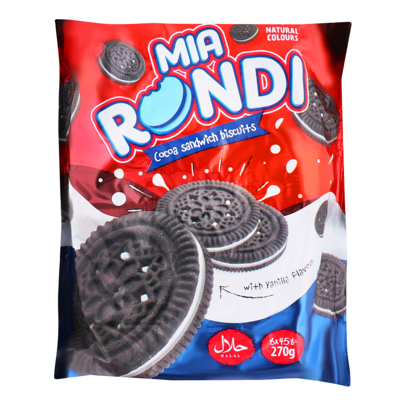 Печиво-сендвіч шоколадне з ванільним кремом Mia Rondi Becky's м/у 6x
