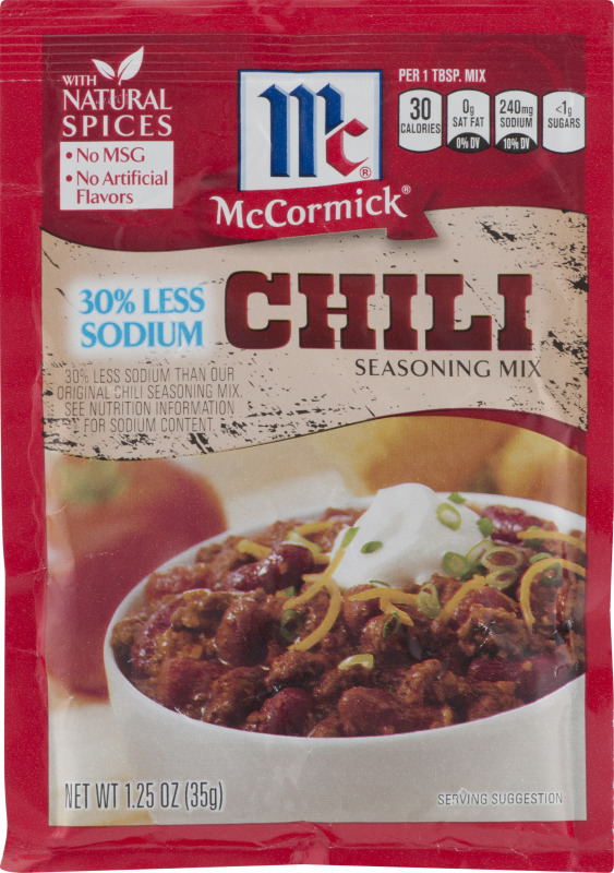 McCormick Chili 30 Less Sodium Seasoning Mix McCormick(52100942698