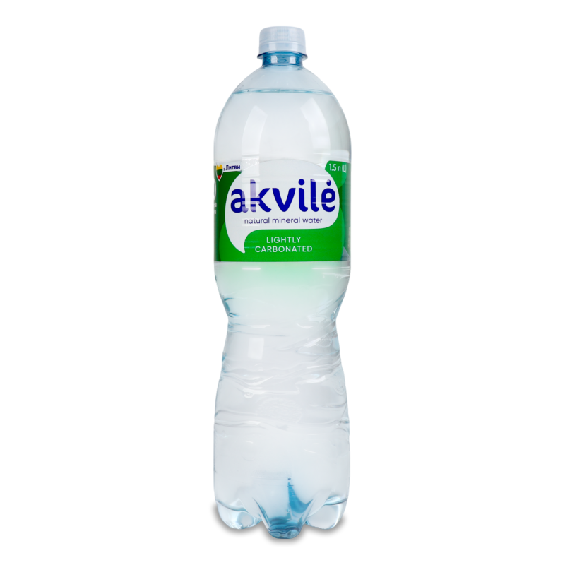Вода мінеральна слабогазована 1,5л пет Аквіле