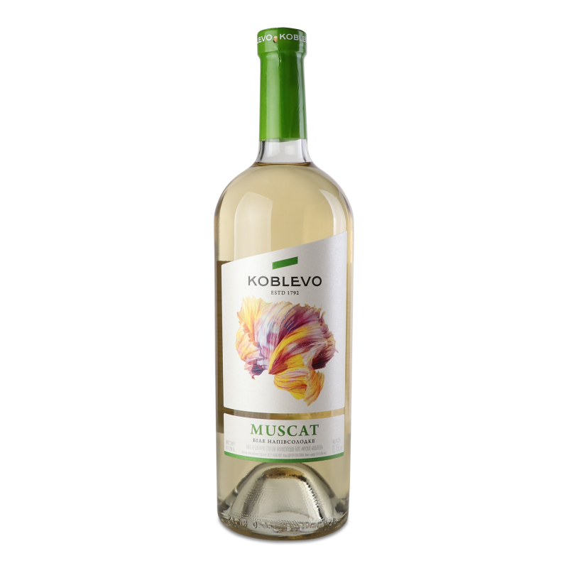 Вино Muscat біле н/солодке 9-12% 0,75л Koblevo