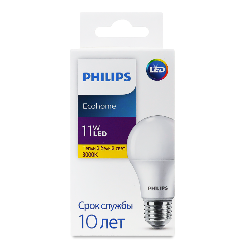 Лампа світлодіодна Екохоум LED Bulb 11W E27 3000K Philips