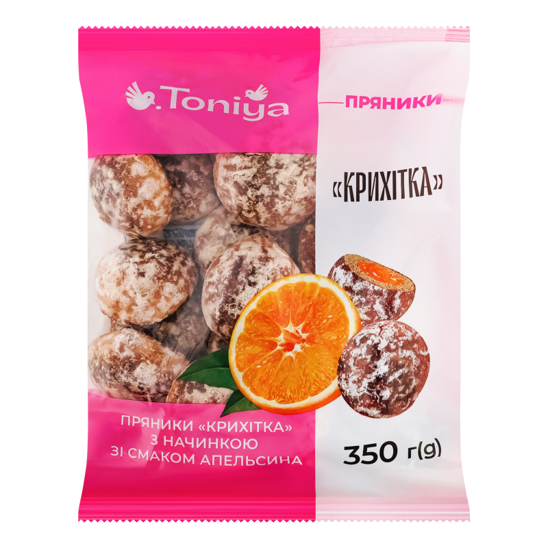 Пряники з начинкою зі смаком апельсина Крихітка Toniya м/у
