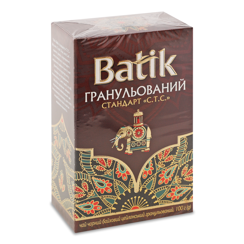 Чай чорний цейлонський в гранулах 100г Батік