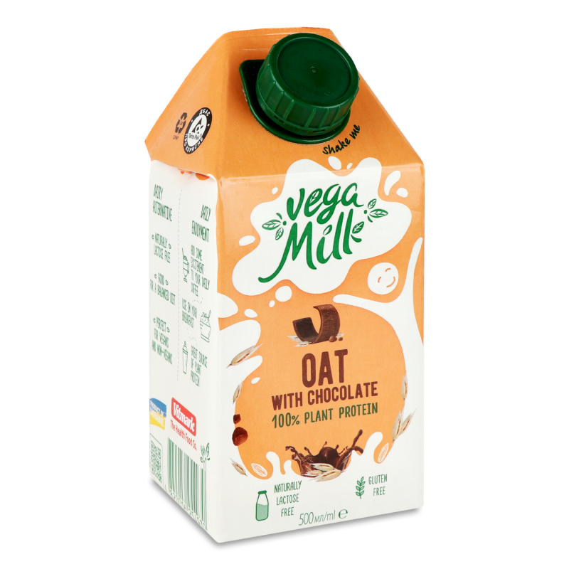 Напій вівсяний з какао Шоколадний ультрапастеризований 1,5% 500мл т/п Вега мілк