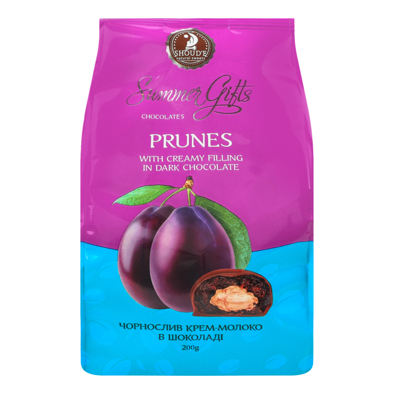 Цукерки Prunes with creamy filling in dark chocolate Summer Gifts Shoud'e м/у