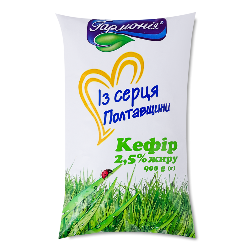 Кефір 2,5% 900г п/е Гармонія