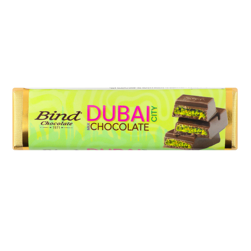 Шоколад молочний з фісташкою та тістом кадаїфі Dubai Bind Chocolate м/у