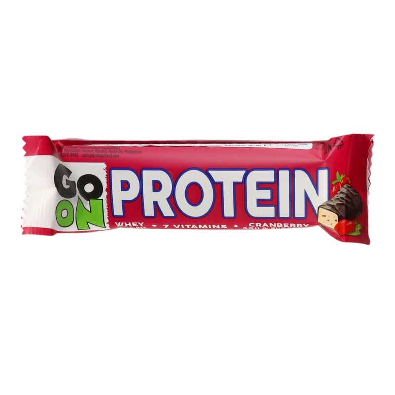 Батончик з журавлиною та ягодами годжі в шоколаді Protein Go On Nutrition м/у