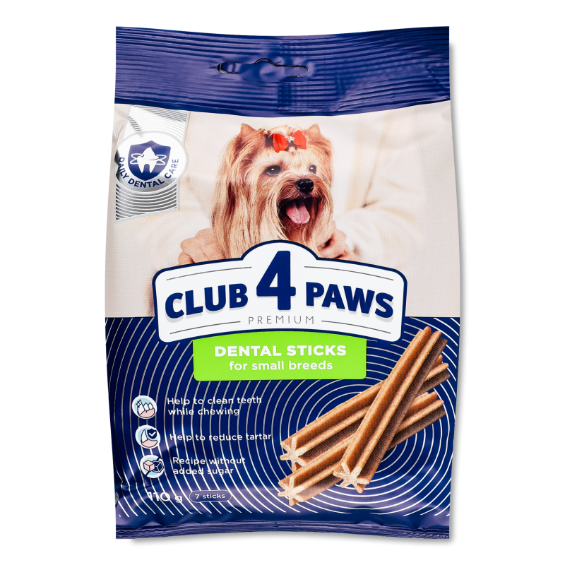Палички жувальні д/собак малих порід Premium Dental Sticks 110г Club 4 Paws