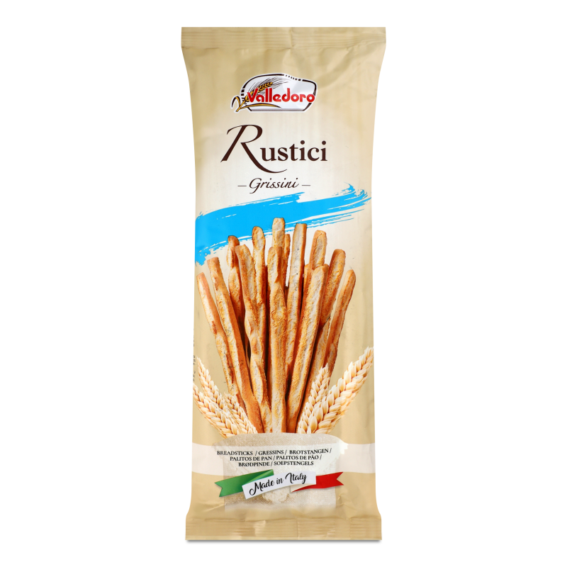 Палички хлібні Гріссіні Rustici 100г Valledoro