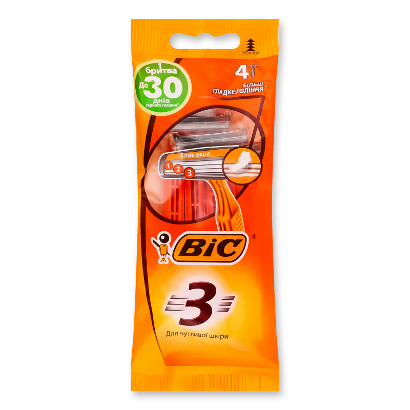 Станок одноразовий 4шт Бік-3