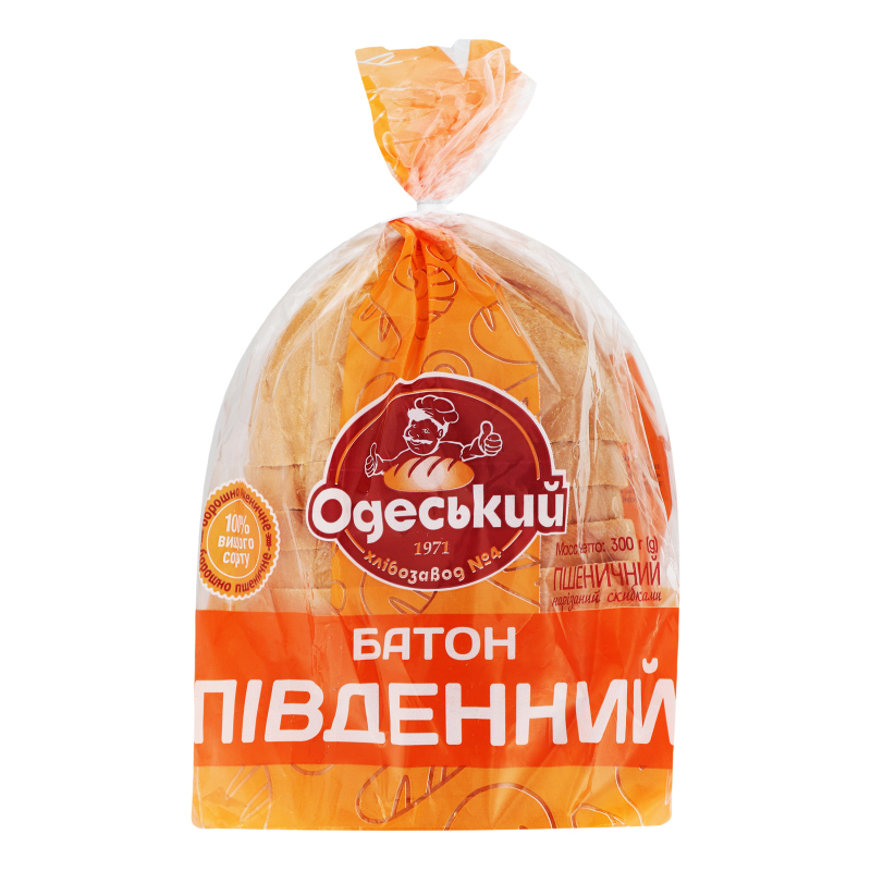 Батон нарізний Південний Одеський хлібозавод №4 м/у
