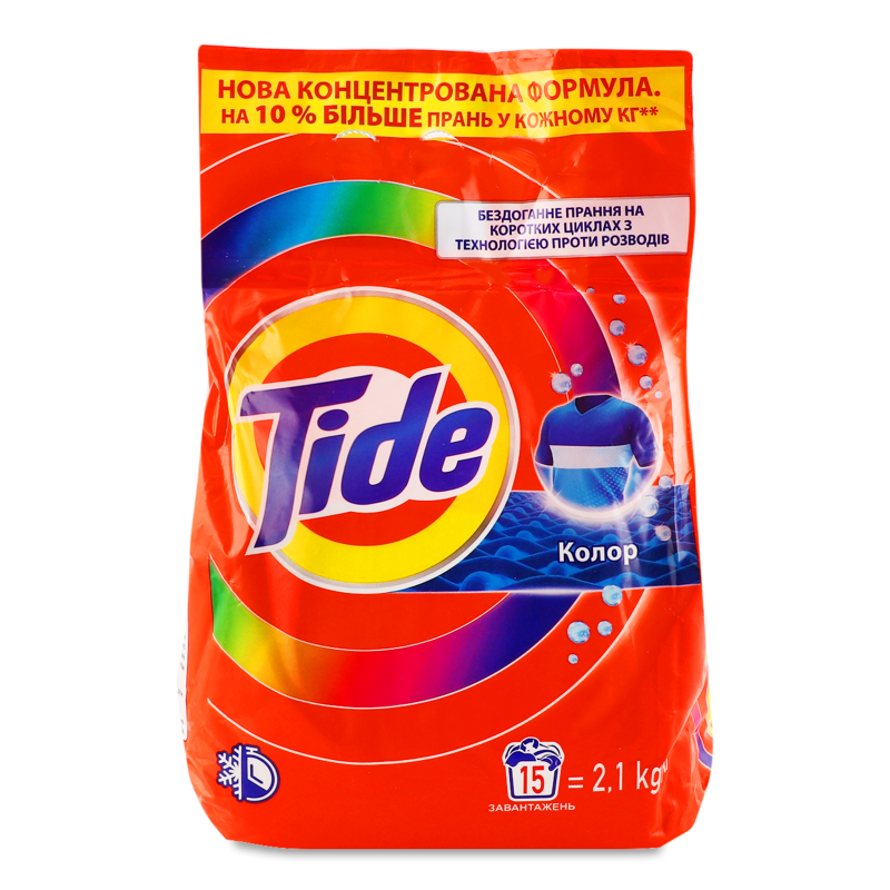 Засіб миючий синтетичний порошкоподібний Колор автомат 2,1кг Tide
