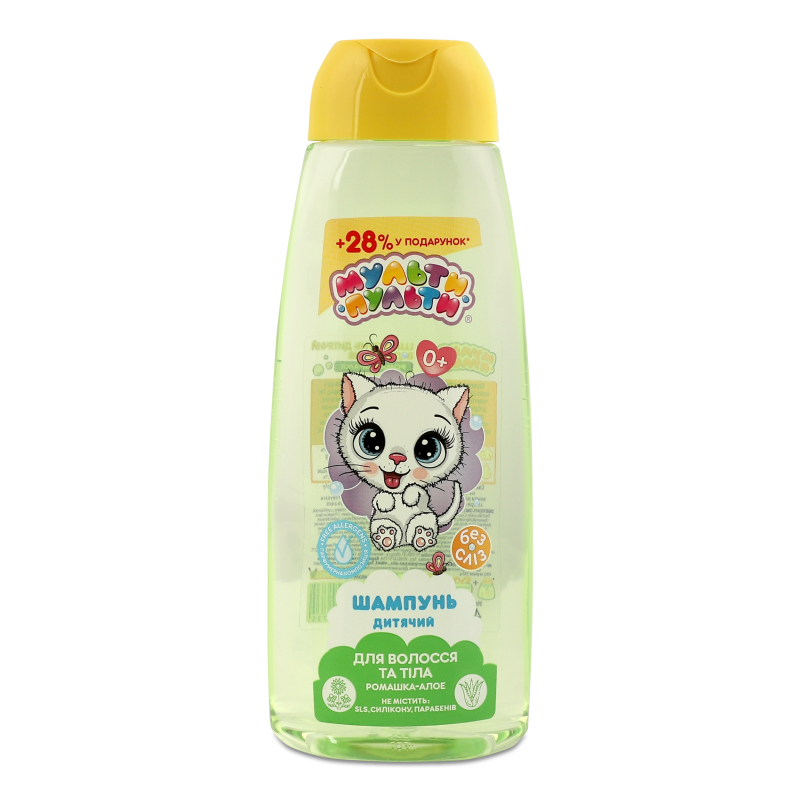 Шампунь дитячий Ромашка-алое 430г Мульті-пульті