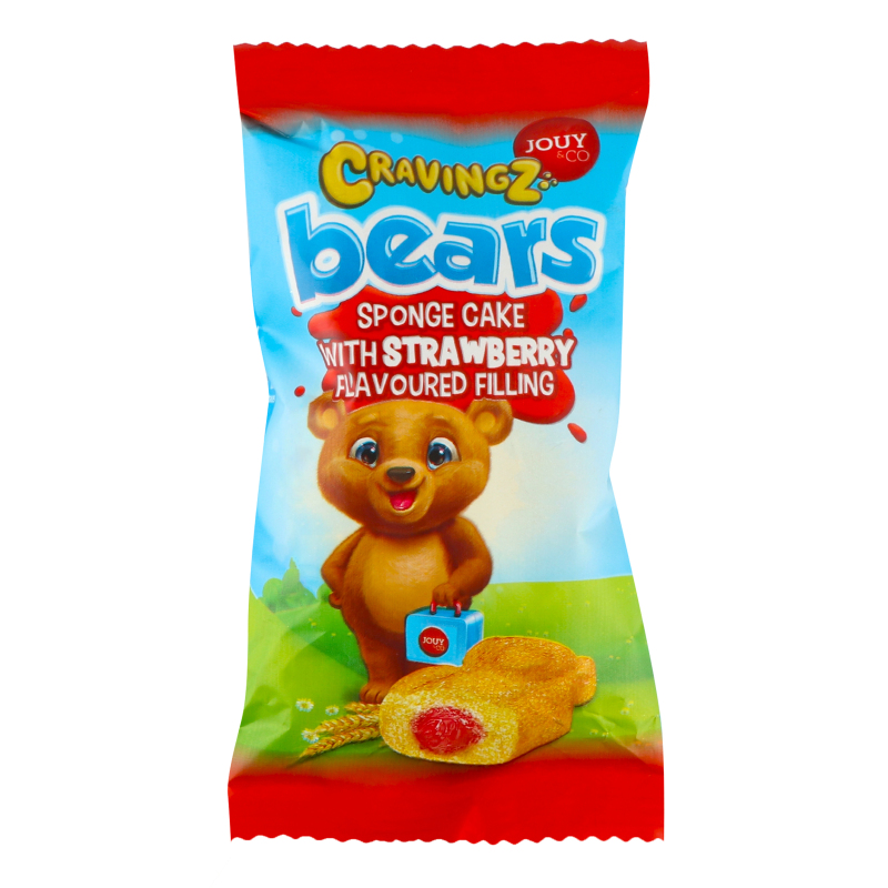 Бісквіт з полуничною начинкою Bear Cravings м/у