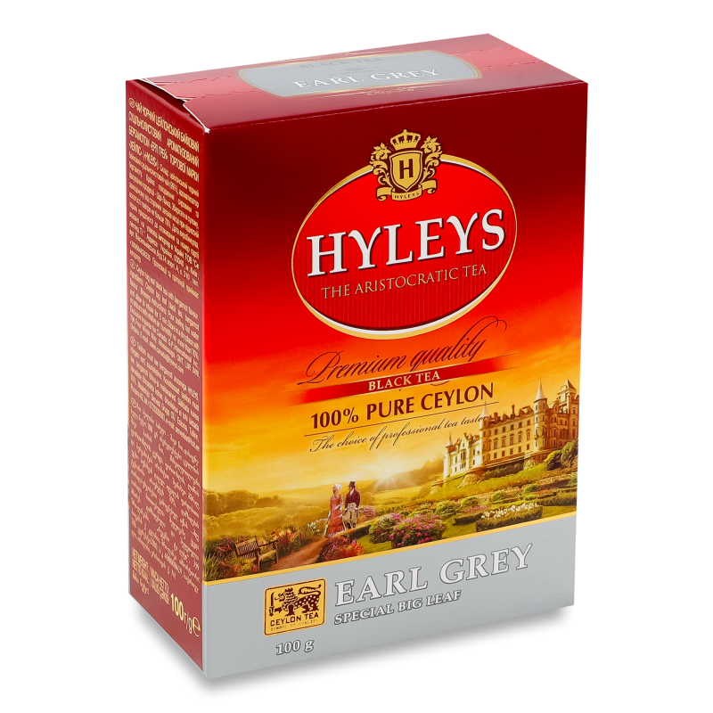 Чай Ерл Грей чорний з бергамотом крупнолистовий 100г Hyleys