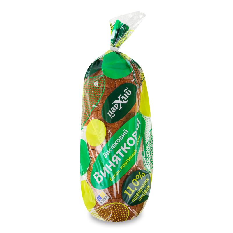 Батон Висівковий Винятковий нарізаний скибками 400г плівка Цар хліб