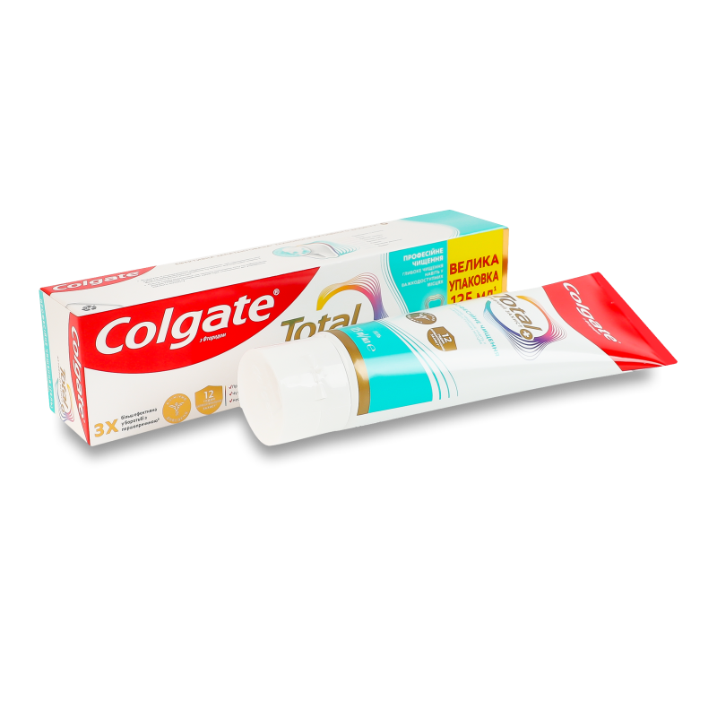 Паста зубна-гель Total Активний захист+Професійне чищення 125мл Colgate