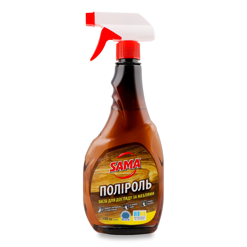 Засіб д/догляду за меблями Поліроль універсальний 500мл з розпилювачем Sama
