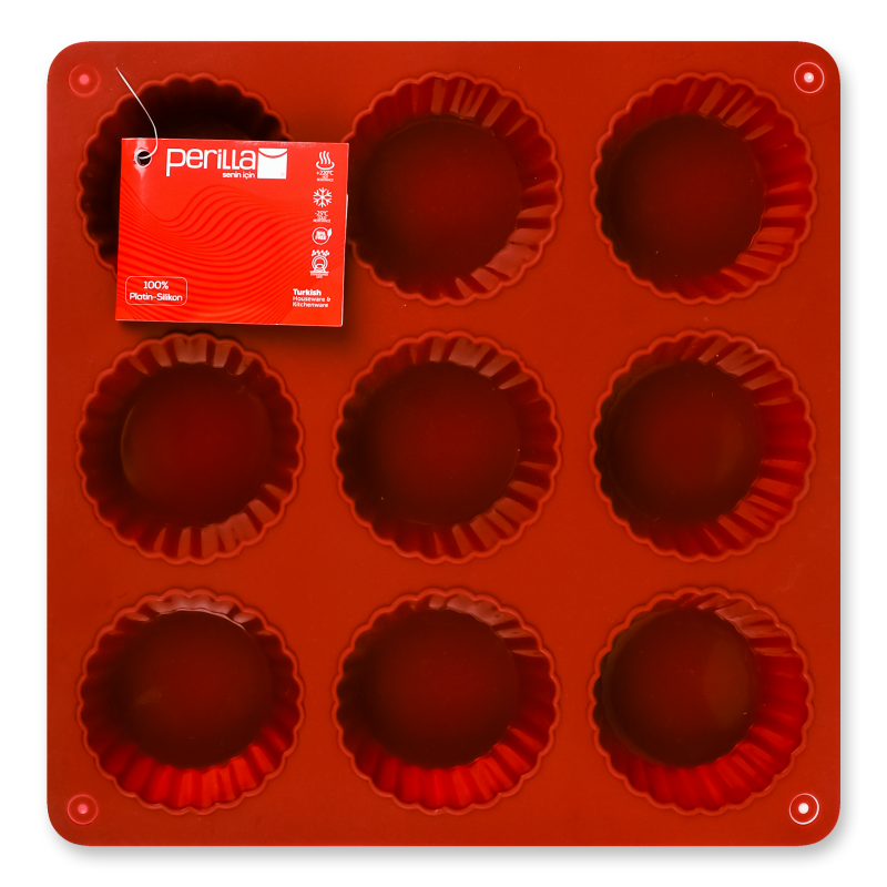 Форма д/випікання на 9кексів силікон 25*25*3см BMG158 BMG House