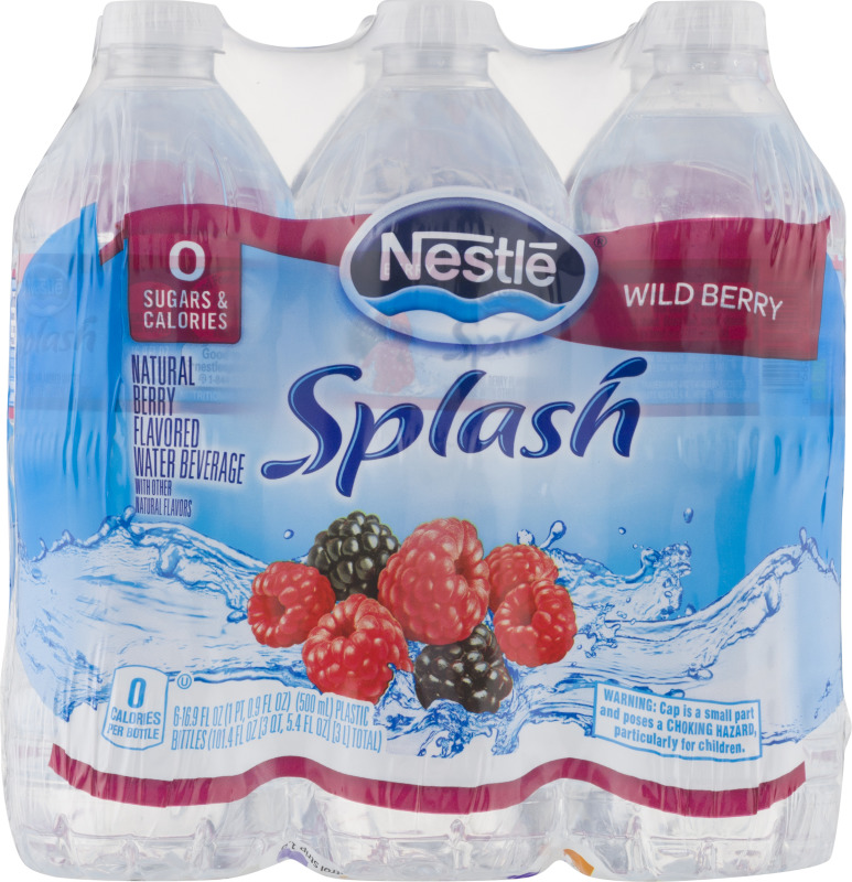 Nestle Splash Flavored Water Wild Berry 6 PK Nestle(68274342172) customers reviews listex