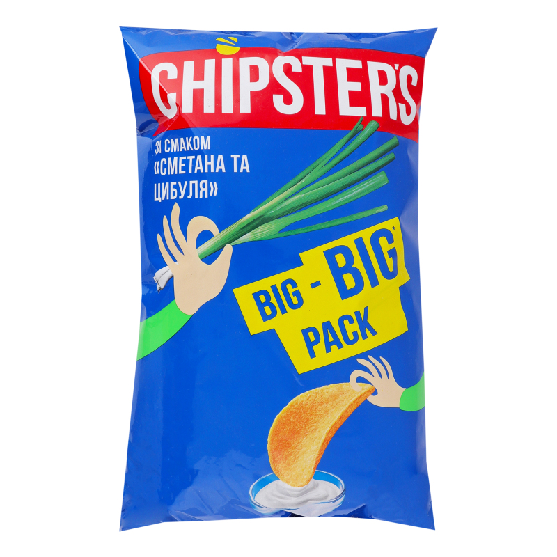 Чипси картопляні Сметана та цибуля Chipster's м/у