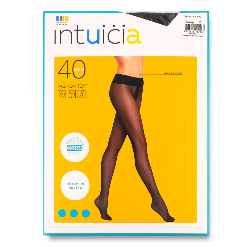 Колготи жіночі Фешн Топ 40ден чорний 2 Інтуїція