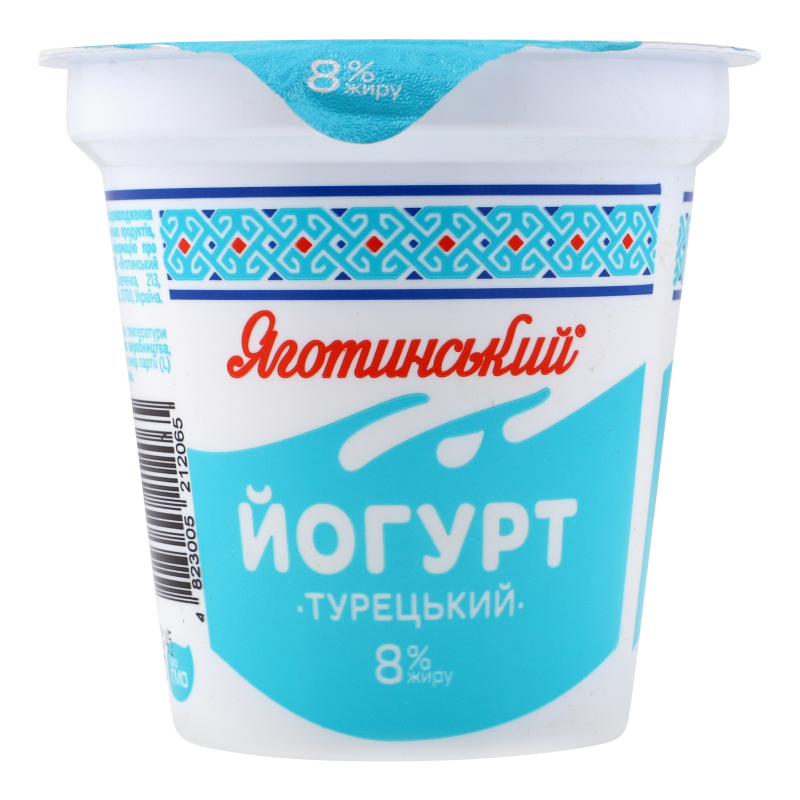 Йогурт Турецький 8% 260г стакан Яготинський