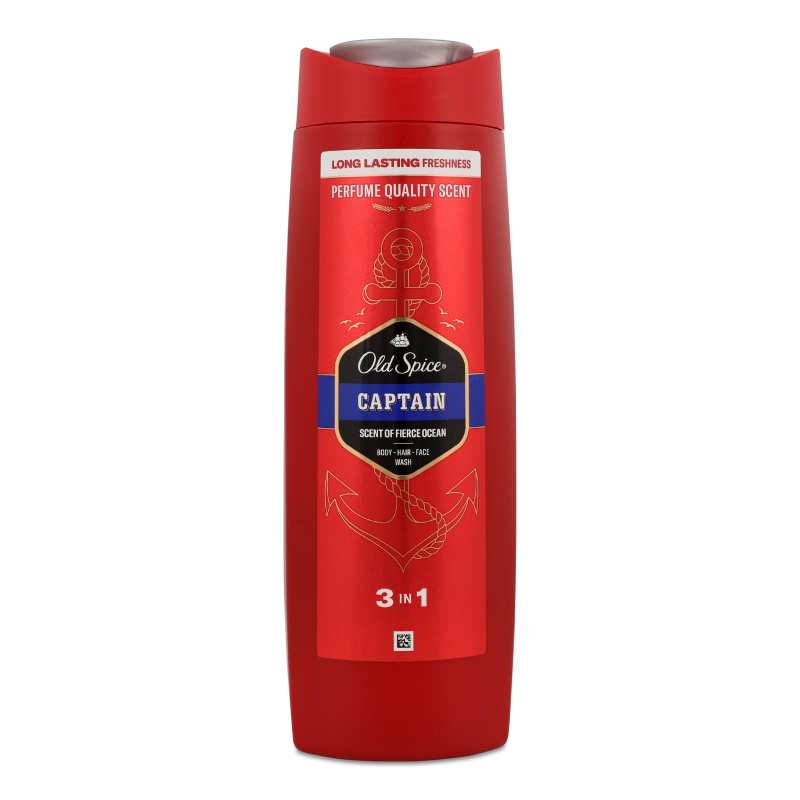 Гель д/душу та шампунь 3в1 Captain 400мл Old Spice
