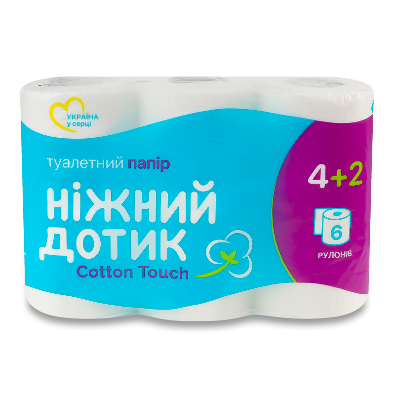 Папір туалетний 2шари 6шт Ніжний дотик