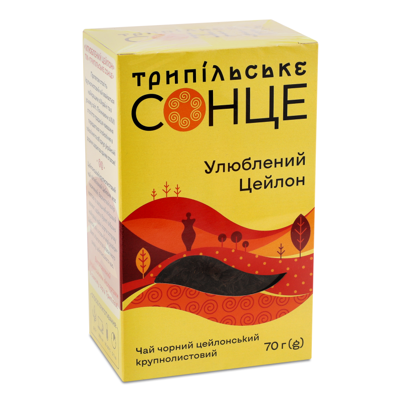 Чай Улюблений Цейлон чорний крупнолистовий 70г Трипільське Сонце