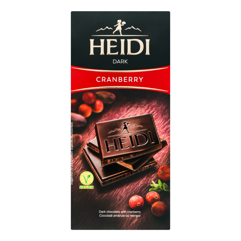 Шоколад чорний Cranberry Heidi к/у