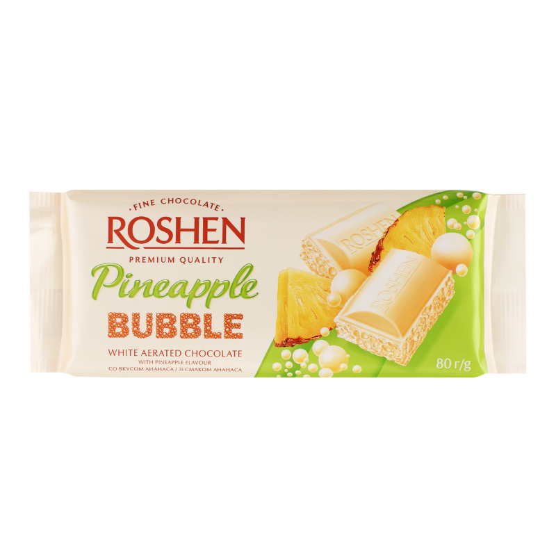 Шоколад білий пористий Pineapple Roshen м/у